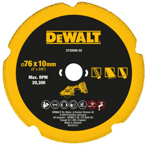 DeWALT tarcza multimateriałowa 76x9.5mm (m. in. do DCS438) DT20590