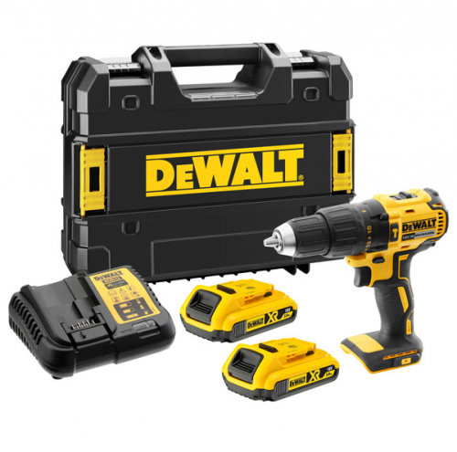 DeWalt wiertarko-wkrętarka udarowa 18V 2x2Ah 65Nm TSTAK DCD778D2T-QW