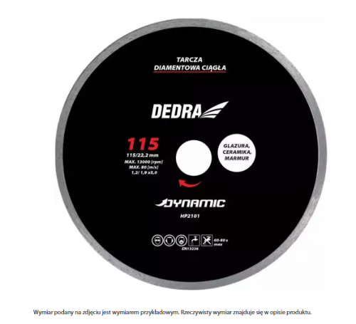 DEDRA Tarcza diamentowa 115mm/ 22.2mm Dynamic HP2101
