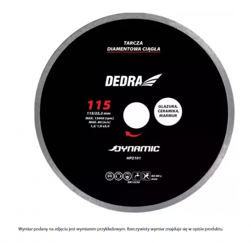 DEDRA Tarcza diamentowa 125mm/22.2mm Dynamic HP2102