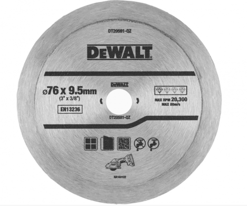 DeWALT tarcza 76x9,5mm diamentowa (ciągła) (m. in. do DCS438) DT20591