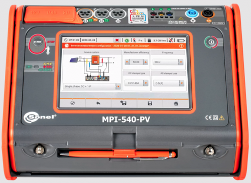 Sonel Miernik parametrów instalacji elek. MPI-540PV F-3A z certyfikatem kalibracji WMPLMPI54PVS