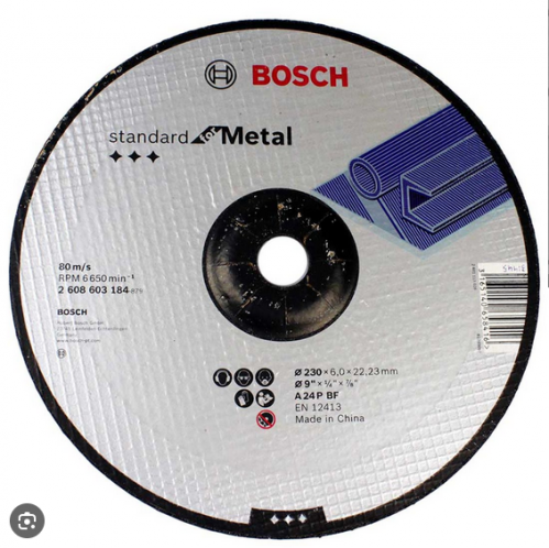 Bosch tarcza do szlifowania wygięta 230x6,0x22,23mm A 24 P BF Standard for Metal 2608603184